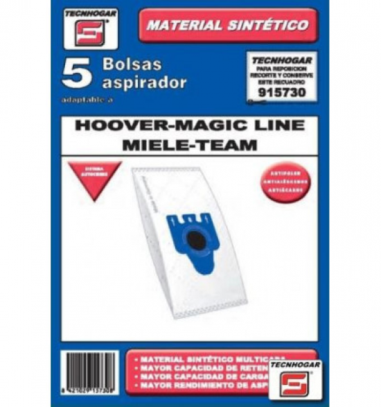 Bolsas para aspirador Tecnhogar Miele sintética 915730